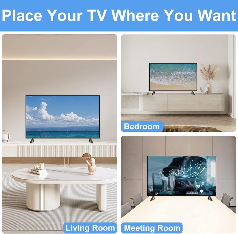 Maozhren TV Legs for TCL Roku TV Stand Legs, for 28" 32" 40" 43" 49" 50" 55" 65" Roku Smart TV, Replacement Legs for TCL TV Legs 55S401 50S546 50S423 43S431 40S325 28S405 with Screws - Image 5